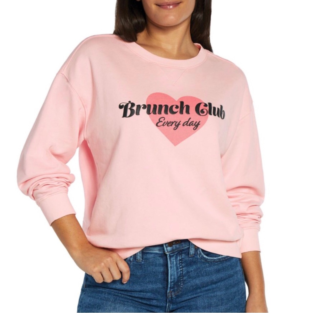 NWT pink Wildfox sweatshirt xs but fits like a small to medium semi cropped